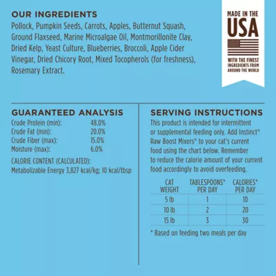 Instinct® Rawboost Mixers® Cat Food Topper- Natural, Grain Free, Pollock - Image 2