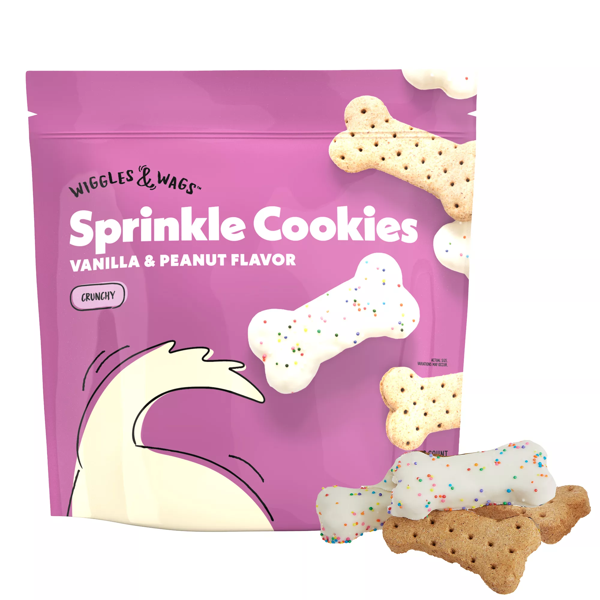 Wiggles & Wags Sprinkle Cookies Vanilla and Peanut Dog Treats 9.6 OZ