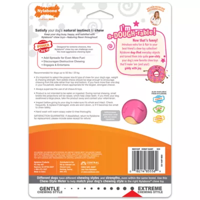 Product Nylabone® Power Chew Donut Dog Toy, Bacon Glazed Flavor