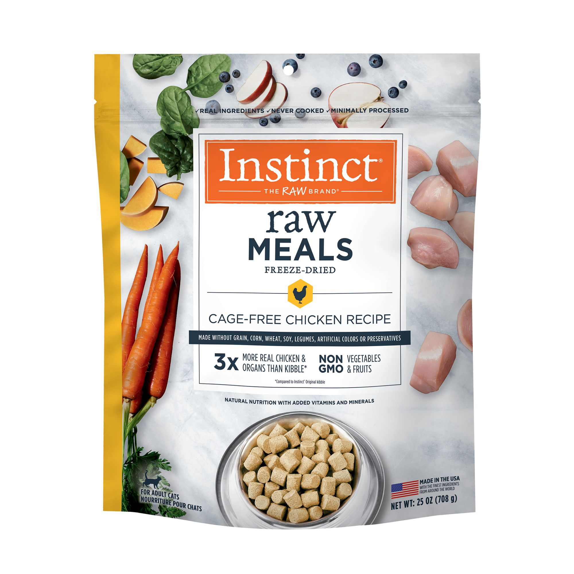 Instinct Raw Meals Freeze Dried Adult Cat Food Grain Free