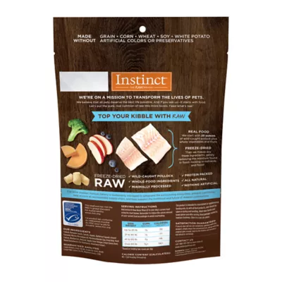 Product Instinct® Raw Boost Mixers Freeze-Dried All Life Stage Dog Food Topper - Grain Free, Alaskan Pollock