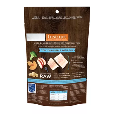 Instinct Raw Boost Mixers Freeze Dried All Life Stage Dog Food Topper Grain Free Alaskan Pollock