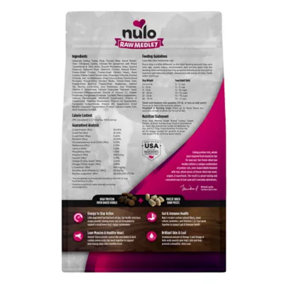 Product Nulo Raw Medley Small Breed Adult Dog Food - Kibble Plus Freeze Dried, Turkey, Sweet Potato & Duck