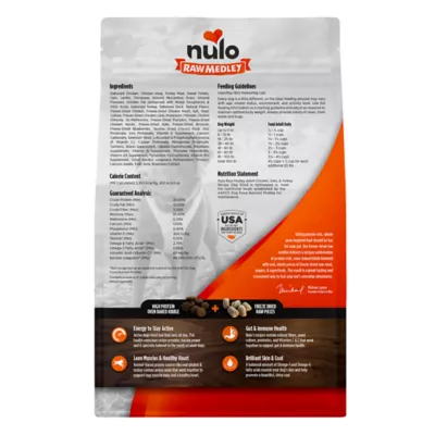 Product Nulo Raw Medley Adult Dog Food - Kibble Plus Freeze Dried Pieces, Chicken, Oats & Turkey
