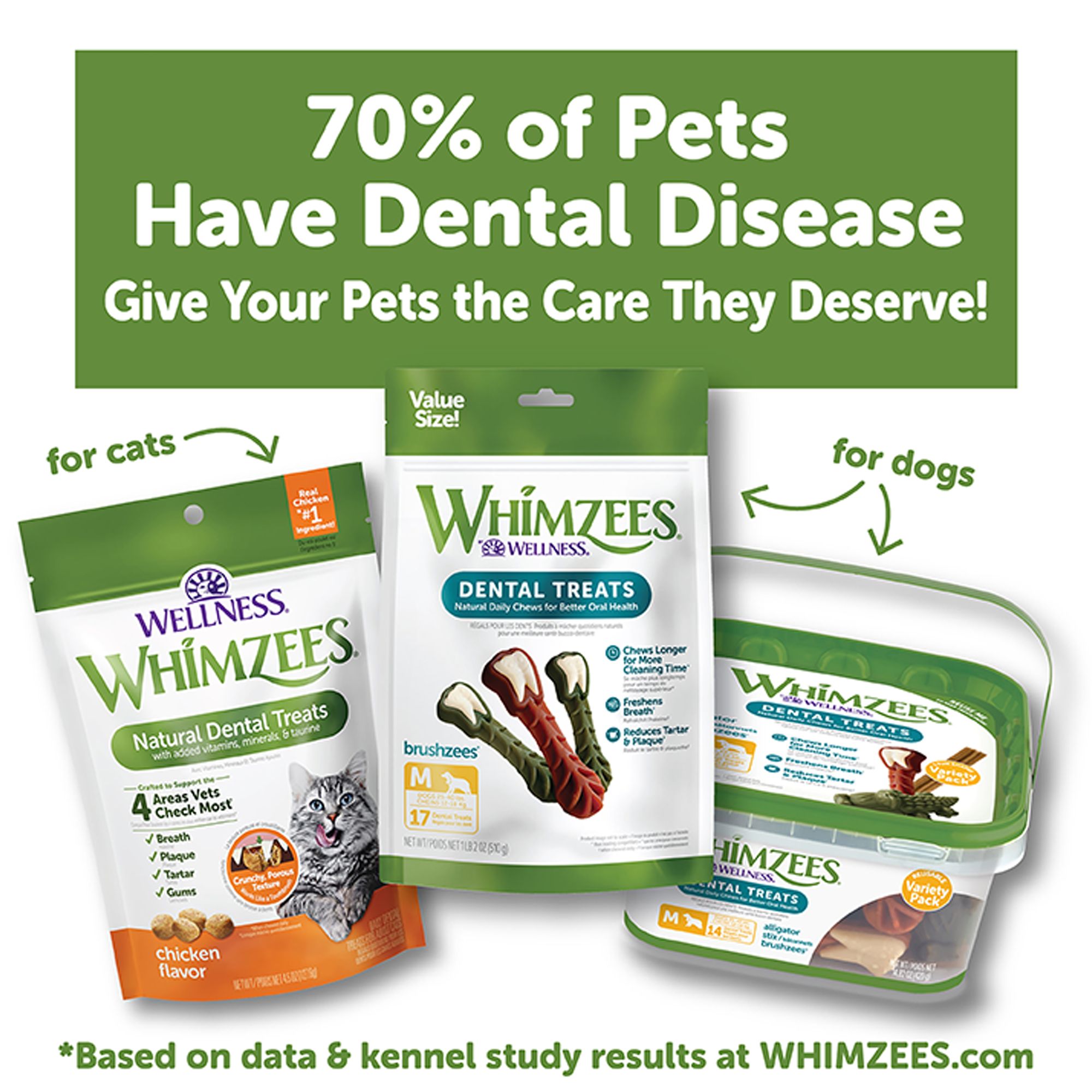 Whimzees Dental Cat Treat Chicken