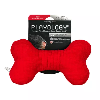 Playology Plush Bone Beef Scented Dog Toy Playology Plush Bone Beef Scented Dog Toy