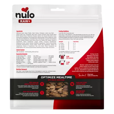 Product Nulo Raw+ Adult Dog Food - Freeze Dried, Grain Free, Lamb Recipe