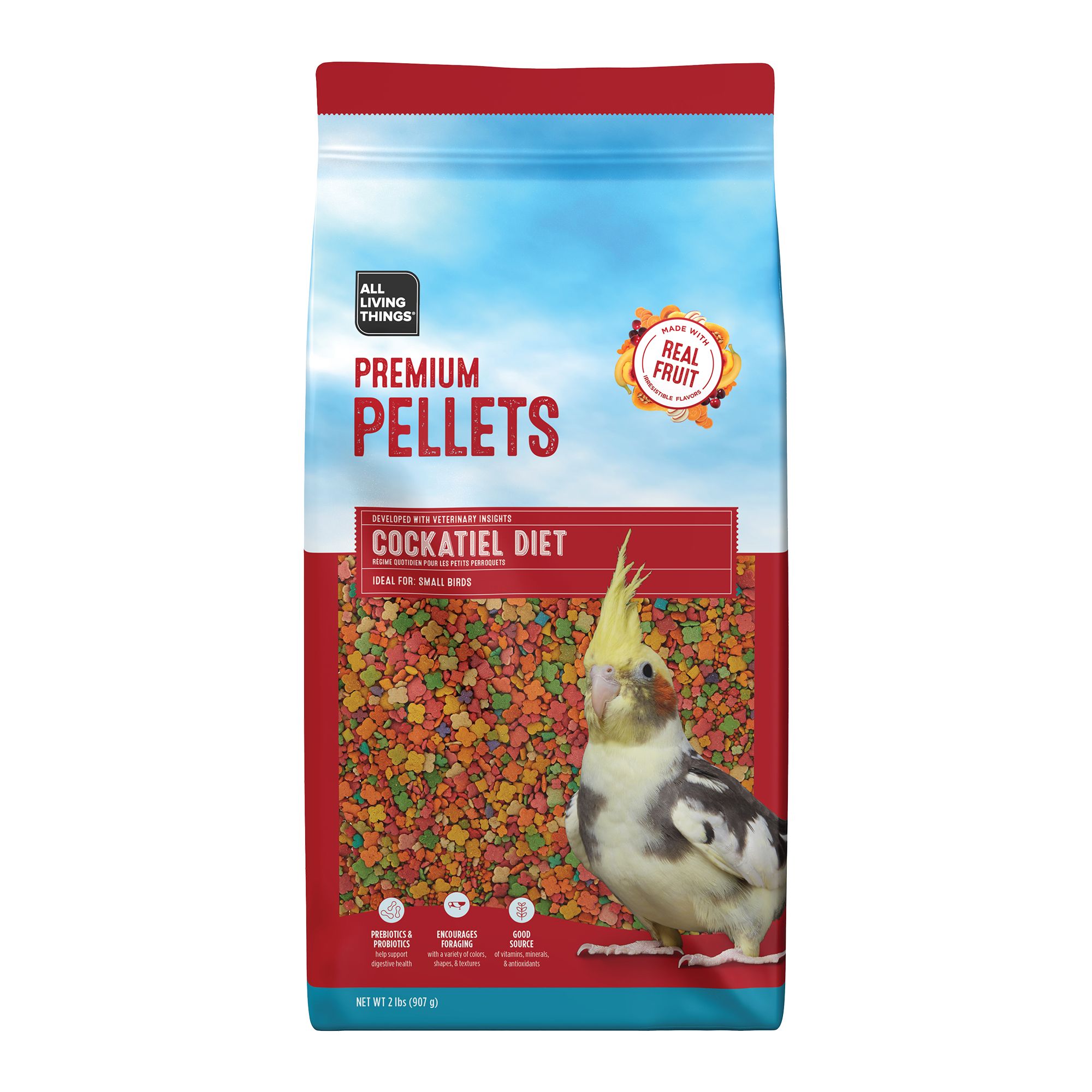 All Living Things Cockatiel Fruit Pellets Food