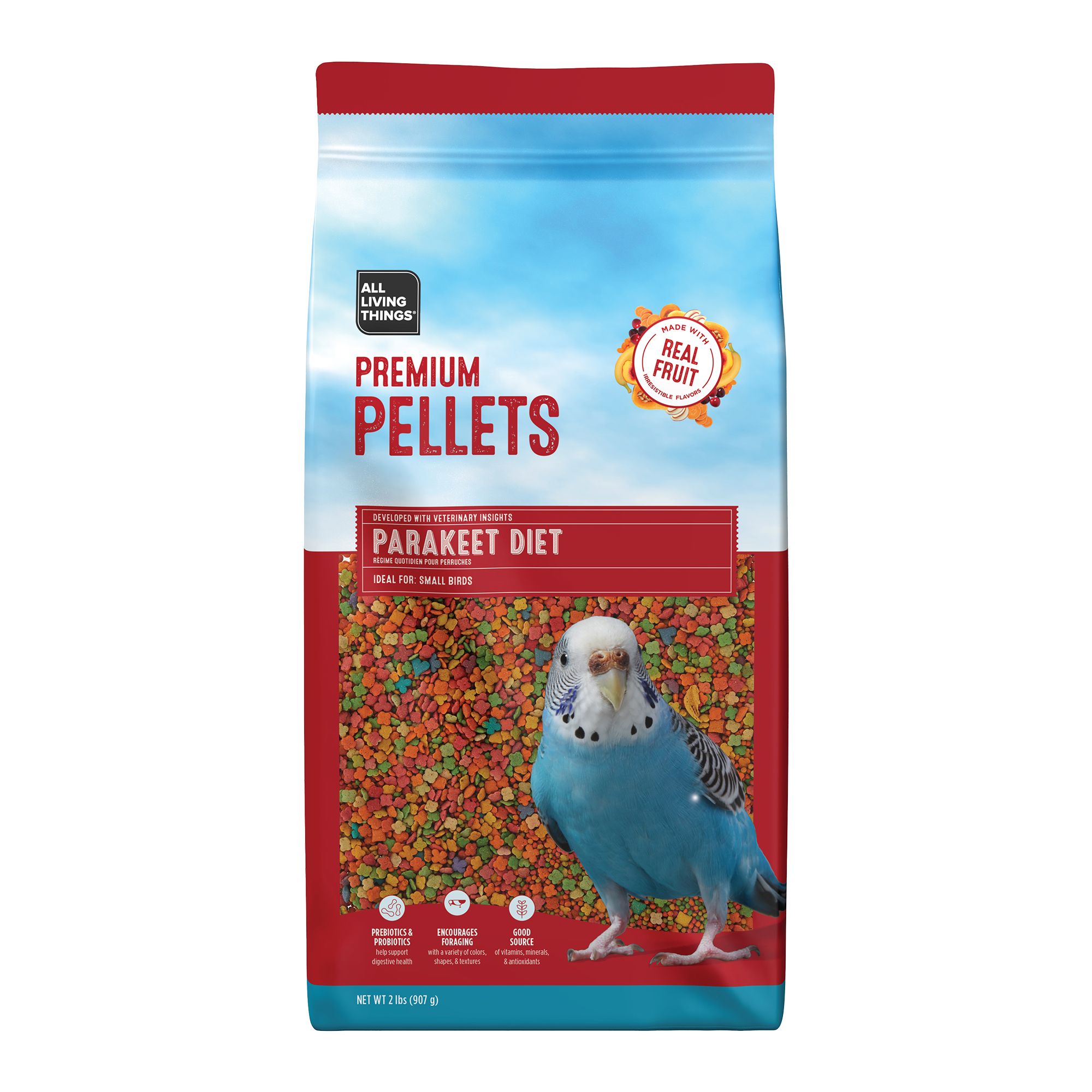 All Living Things Parakeet Fruit Pellets Food Size 2 lb PetSmart