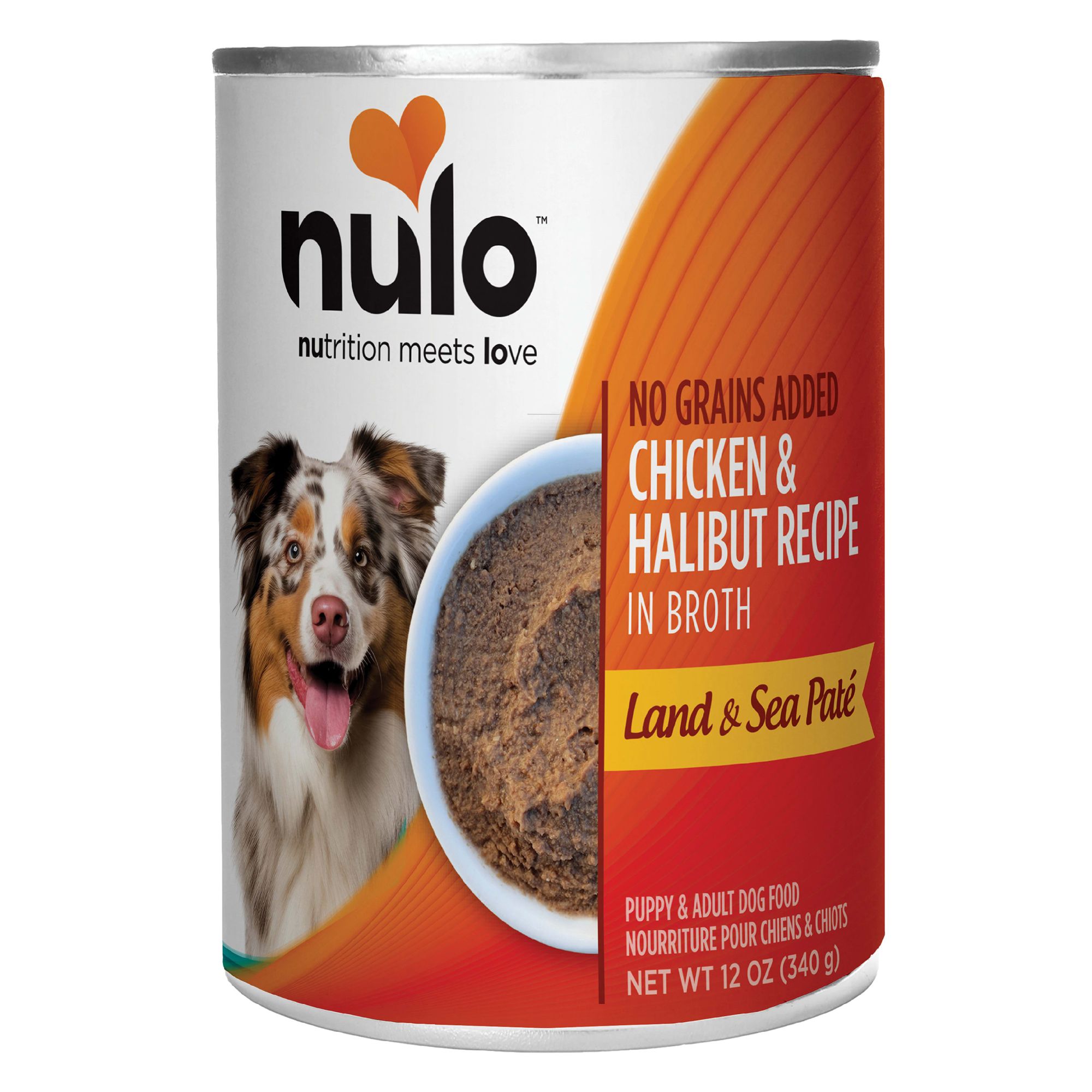 ドッグフード nootia Nulo Land & Sea Pate All Life Stages Wet Dog Food - Grain Free, 12 OZ