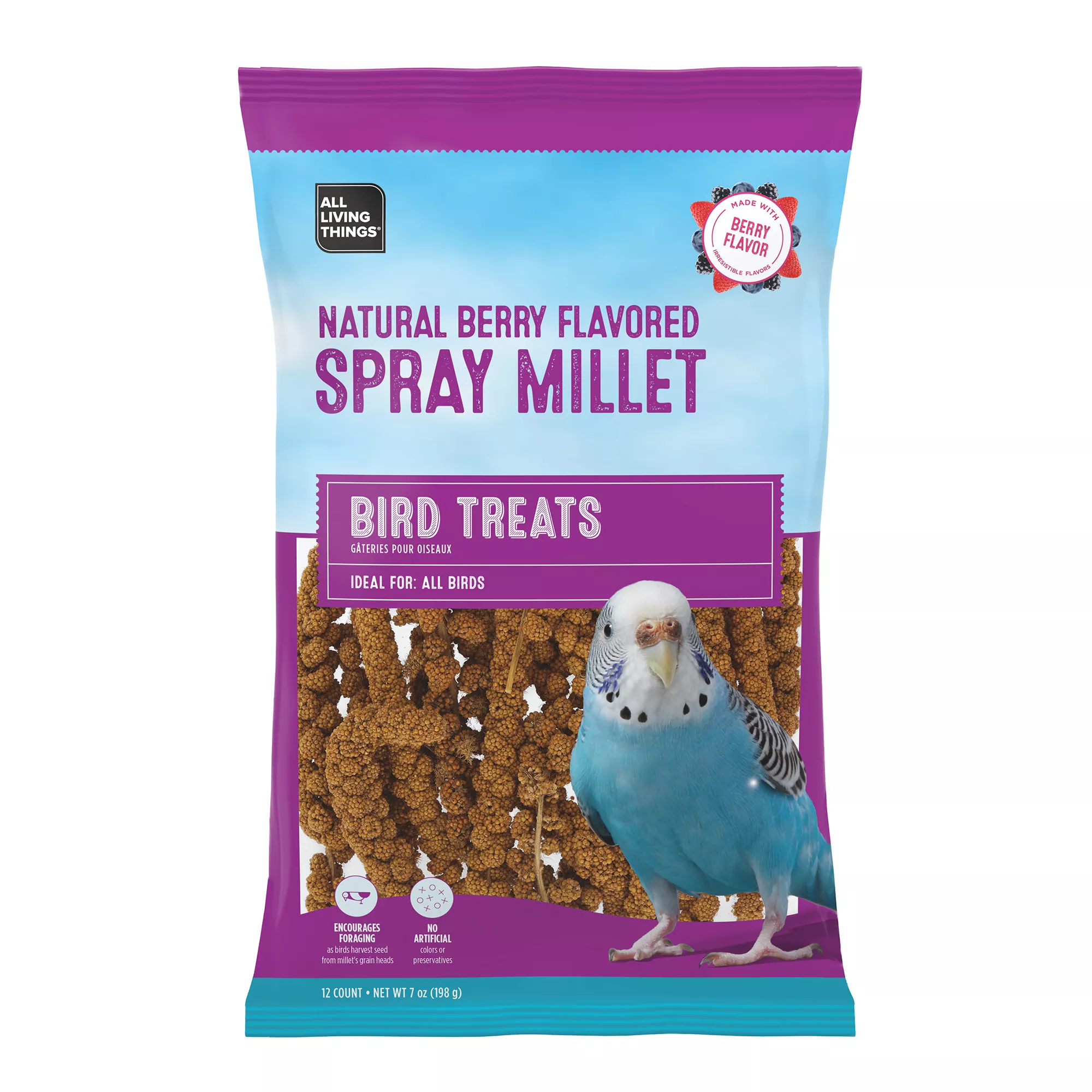 All Living Things® Naturally Berry Flavored Spray Millet Bird Treats