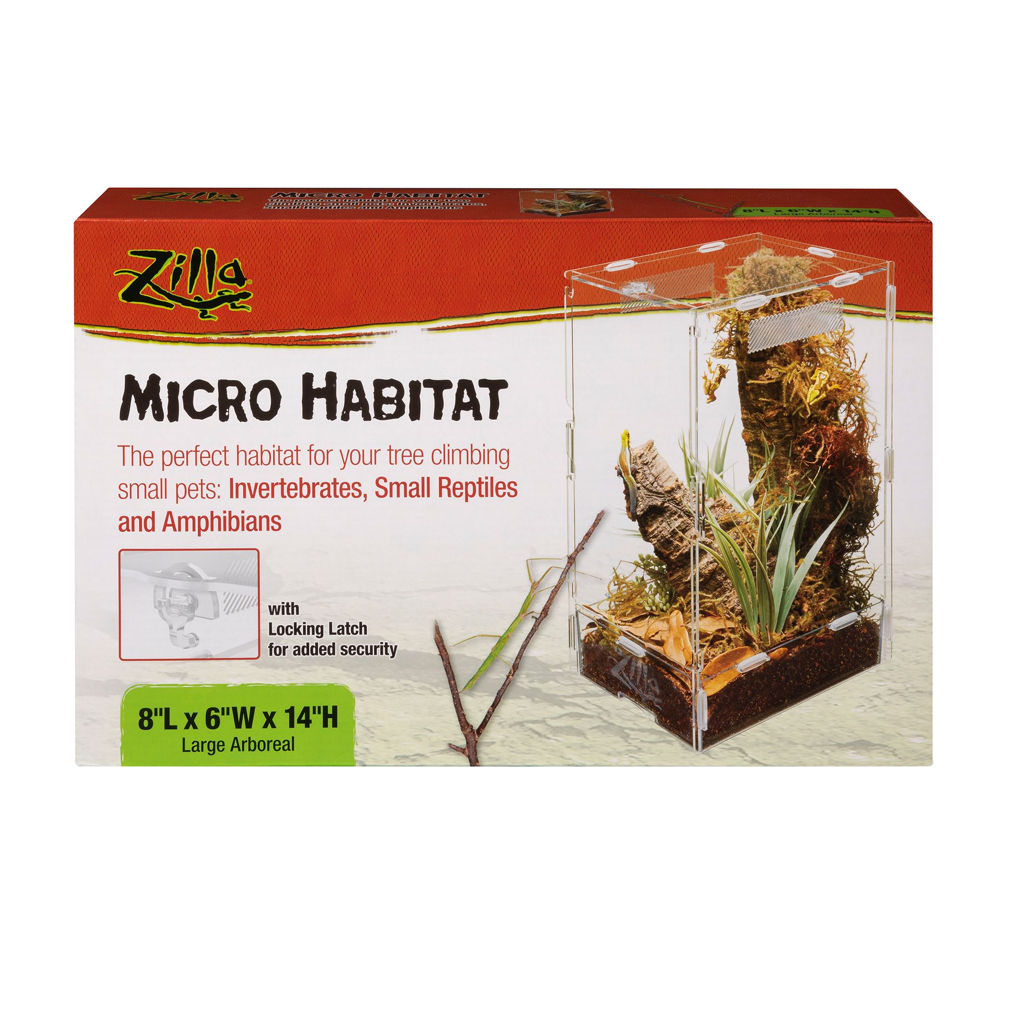 Zilla® Arboreal Micro Habitat Terrarium - Arboreal Reptile Habitat - Small-Large - thumbnail 3