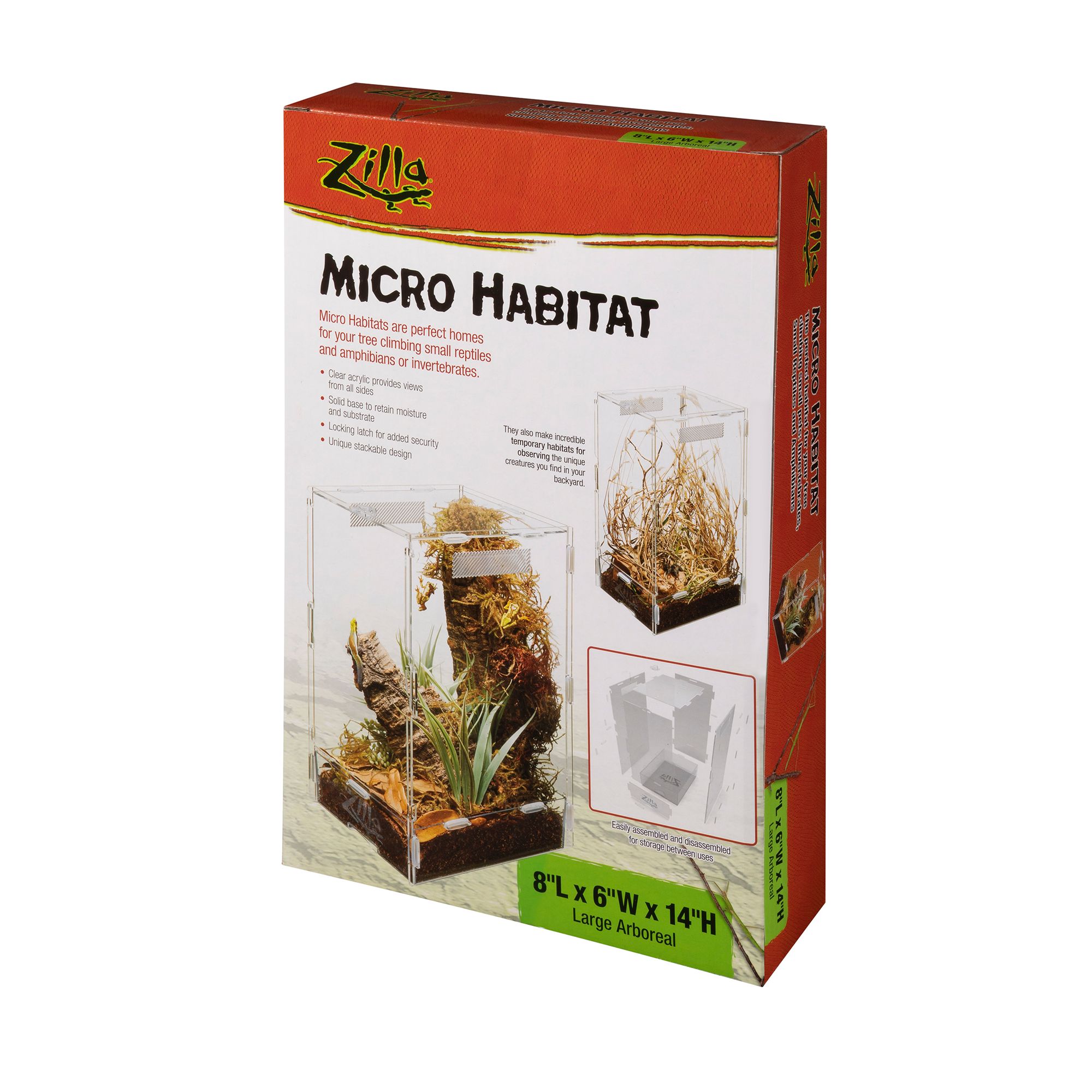 Zilla® Arboreal Micro Habitat Terrarium - Arboreal Reptile Habitat - Small-Large - thumbnail 4