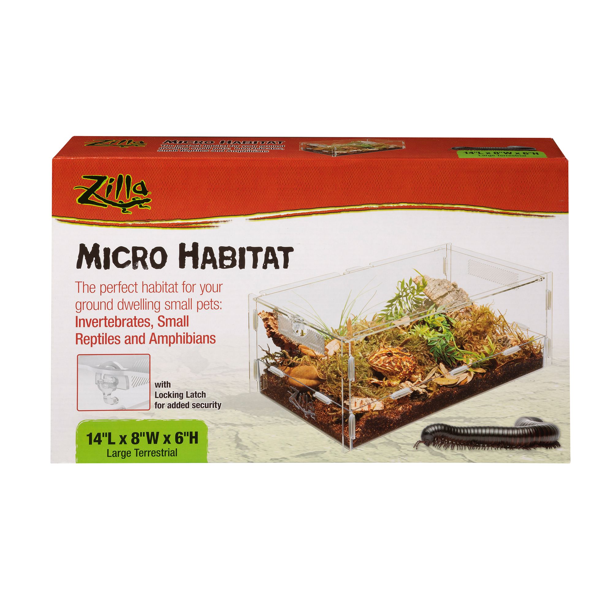 Zilla® Terrestrial Micro Habitats Terrarium - Reptile Habitat Enclosure - Small-Large - thumbnail 2