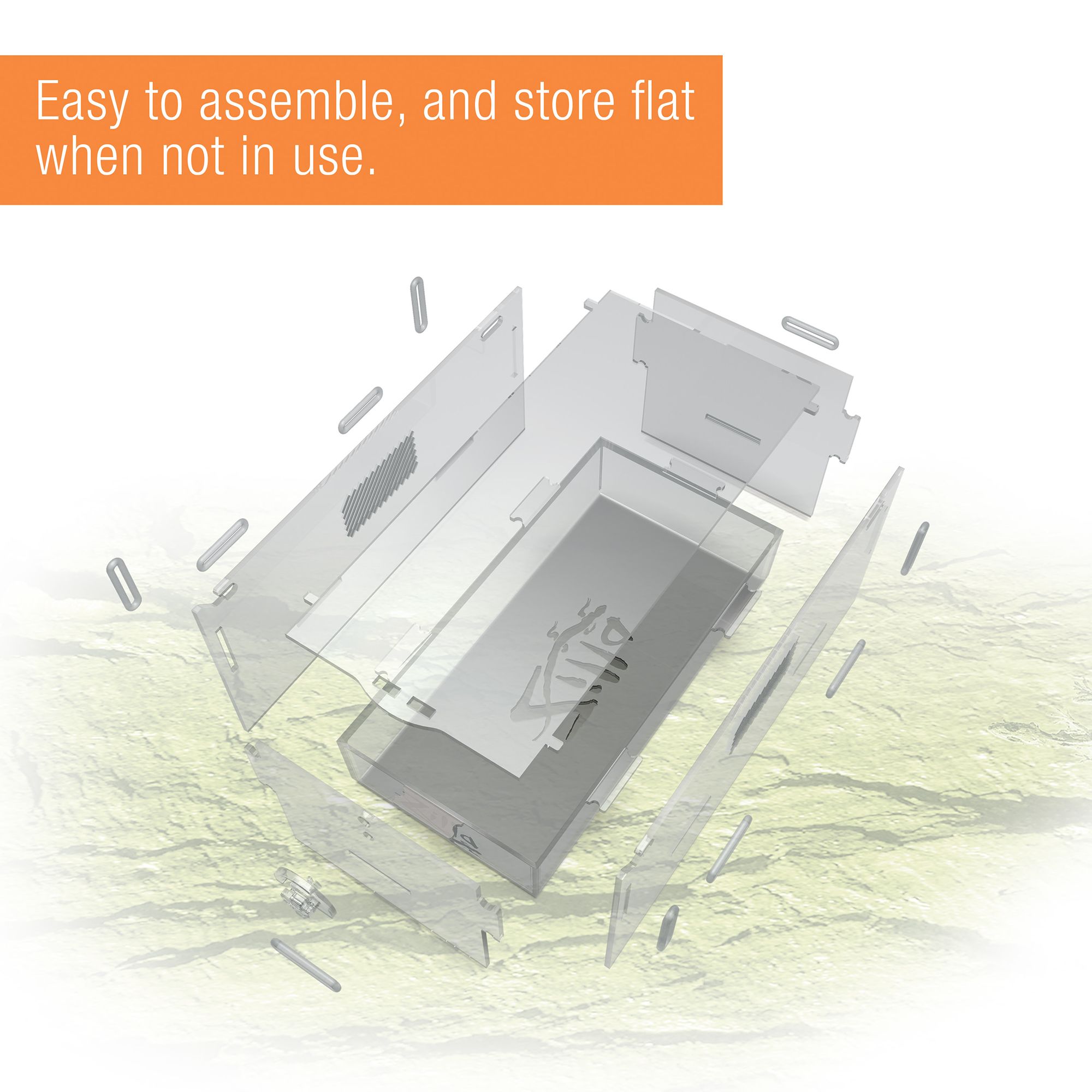 Zilla® Terrestrial Micro Habitats Terrarium - Reptile Habitat Enclosure - Small-Large - thumbnail 5