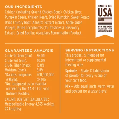 Product Instinct® RawBoost Shakers Digestive Health Cat Food Topper - Freeze Dried, 5.5 OZ