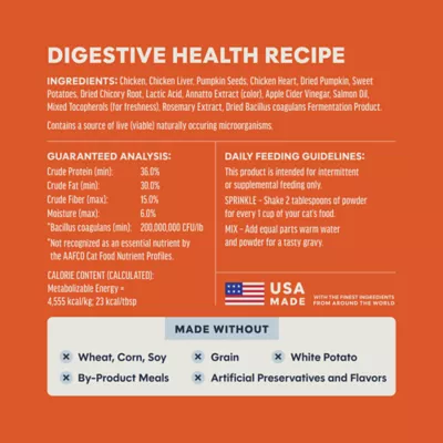 Instinct® RawBoost Shakers Digestive Health Cat Food Topper - Freeze Dried, 5.5 OZ - Image 8