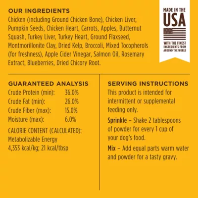 Product Instinct® RawBoost Shakers Dog Food Topper - Freeze Dried Raw, Grain Free, 5.5 OZ