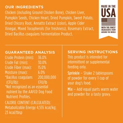 Product Instinct® RawBoost Shakers Dog Food Topper - Freeze Dried Raw, Grain Free, 5.5 OZ