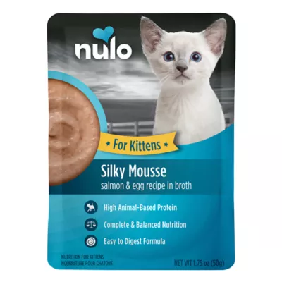 Nulo Kitten Wet Cat Food Silky Mousse Easy to Digest Formula Salmon Egg 1.75 Oz