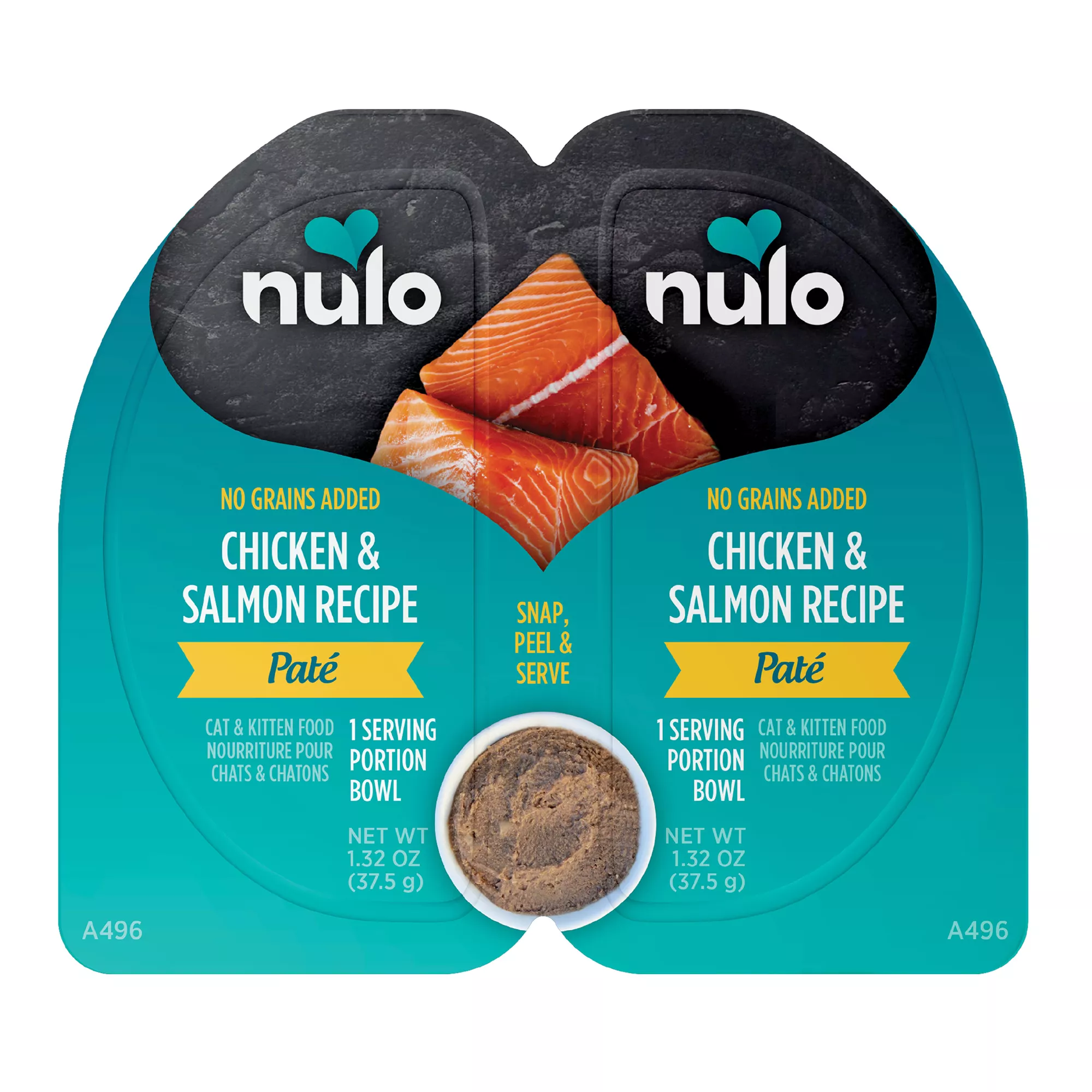 Nulo Split Cup Cat and Kitten Food - Grain Free, Pate, 2.64 Oz