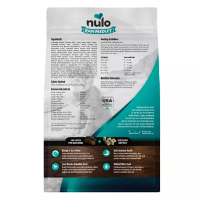 Product Nulo Raw Medley Adult Cat Food - Kibble + Freeze Dried Raw, Salmon, Chicken & Turkey