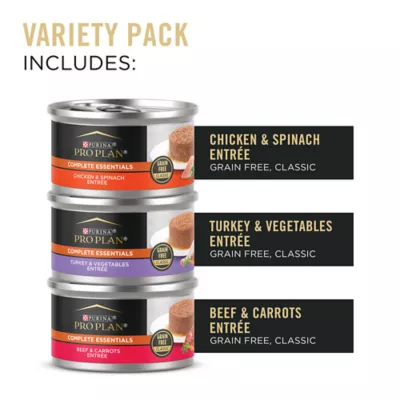 Product Purina Pro Plan Complete Essentials Adult Pate - Variety Pack, 24 CT, 72 OZ