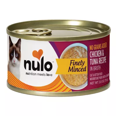 Nulo Finely Minced Cat & Kitten Wet Food - Grain Free, Whole Protein, 2.8 Oz - Image 1