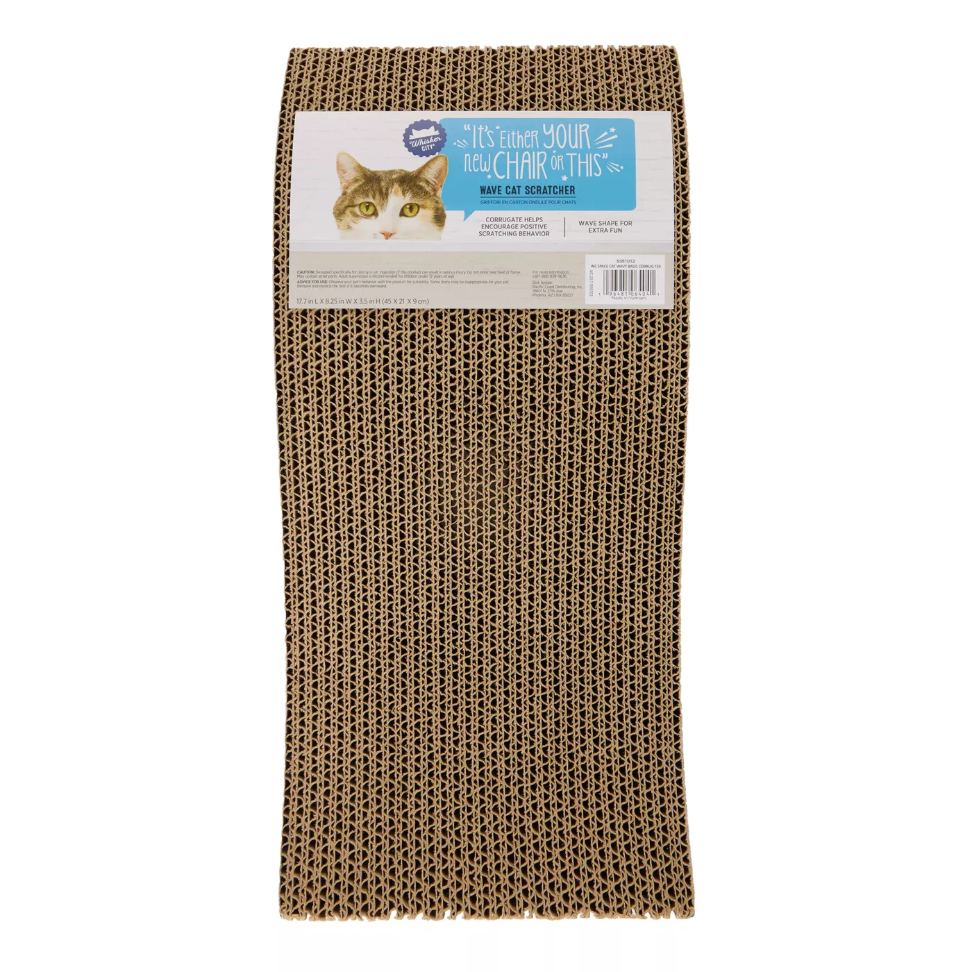 Whisker City Space Cat Wavy Basic Corrugate Cat Scratcher