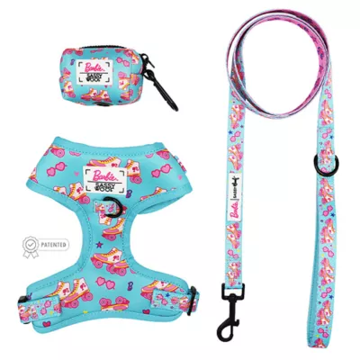 Sassy Woof Barbie On a Roll Dog Harness, Leash and Waste Bag Holder Bundle - Image 1