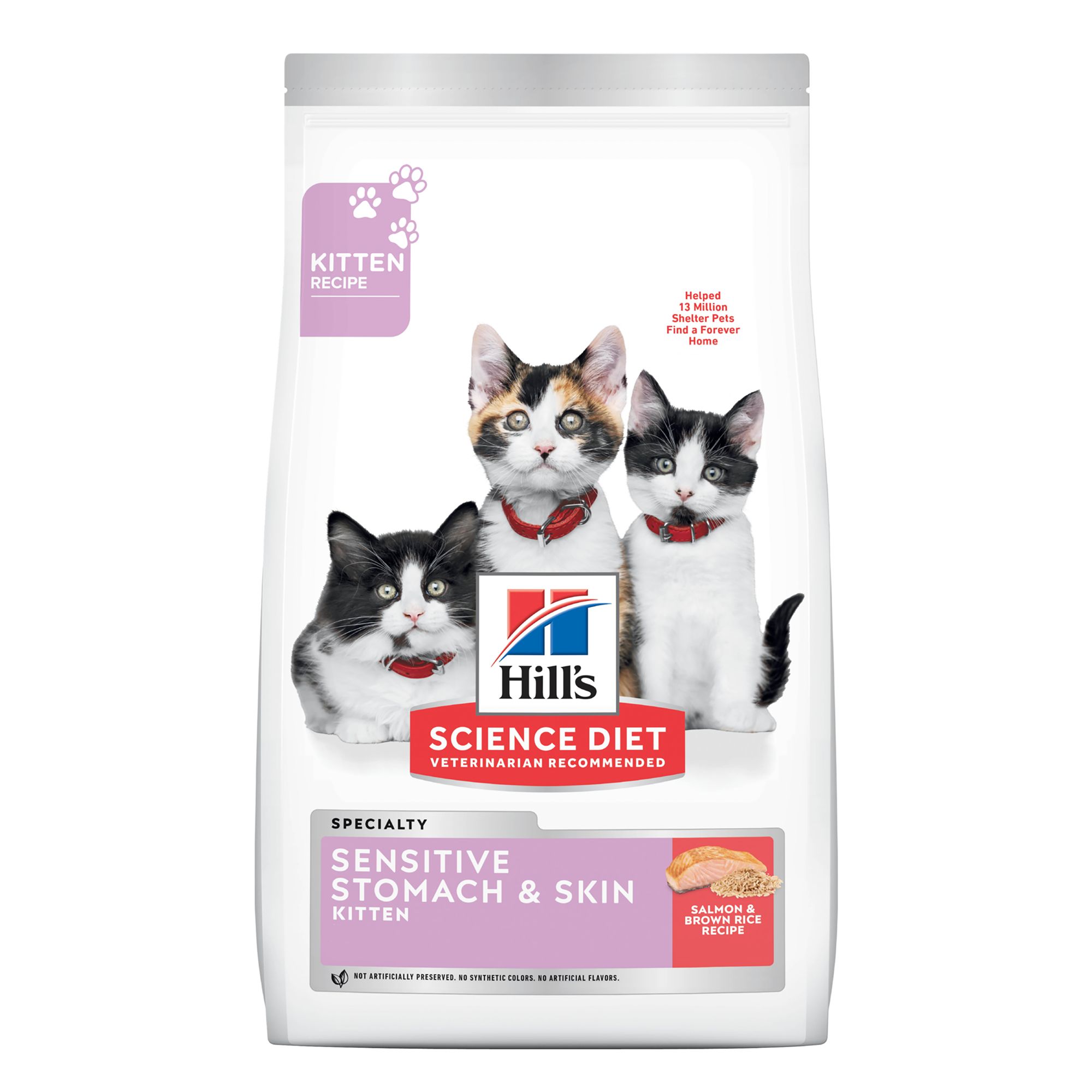 Hill s Science Diet Kitten Dry Food Sensitive Stomach and Skin Salmon Brown Rice