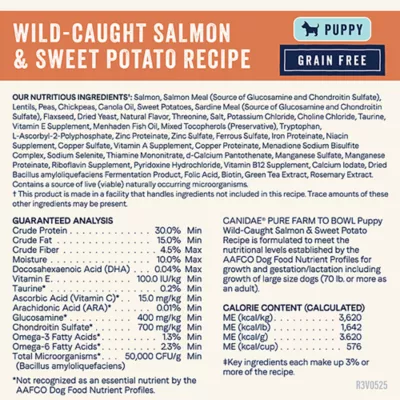 Product Canidae Pure Farm To Bowl Puppy Food - Wild-Caught Salmon & Sweet Potato Recipe