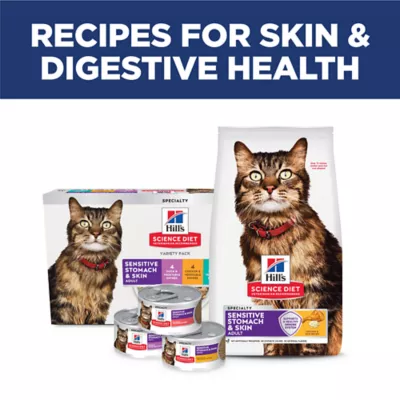 Hill's Science Diet Adult Wet Cat Food - Sensitive Stomach & Skin Entree, 2.9 Oz - Image 10