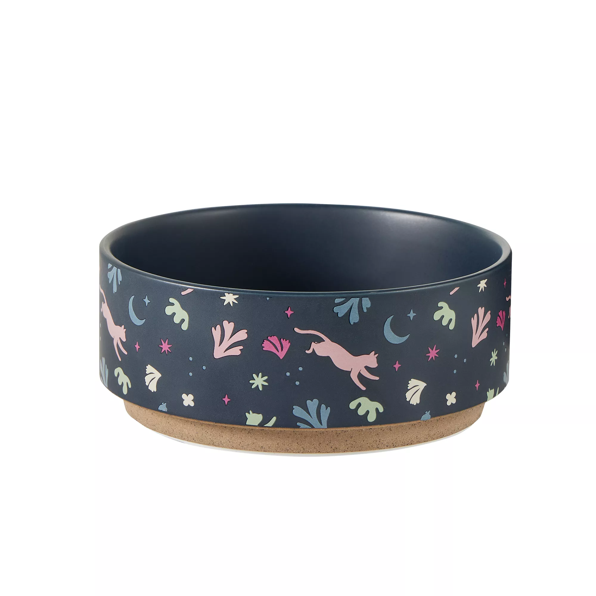 Whisker City Space Cat Ceramic Cat Bowl