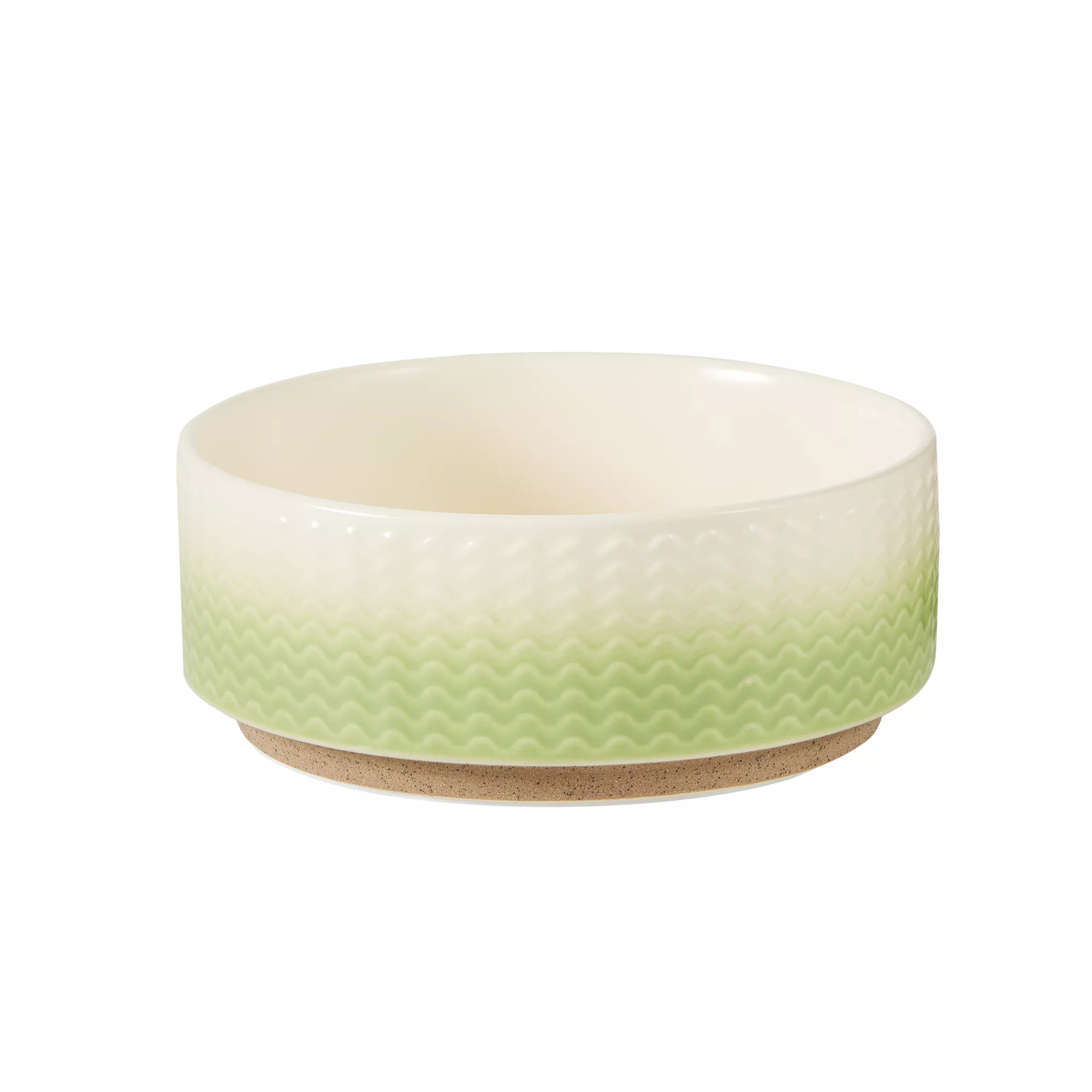 Whisker City Green Ombre Ceramic Cat Bowl