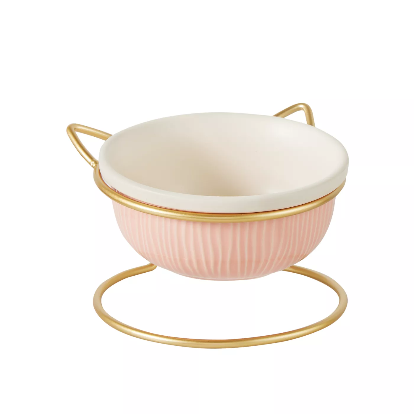 Whisker City® Ribbed Elevated Ceramic Cat Bowl
