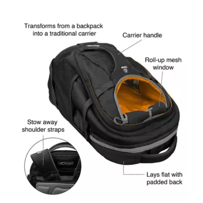 Product Kurgo® G-Train Backpack, Dog and Cat Carrier, Black