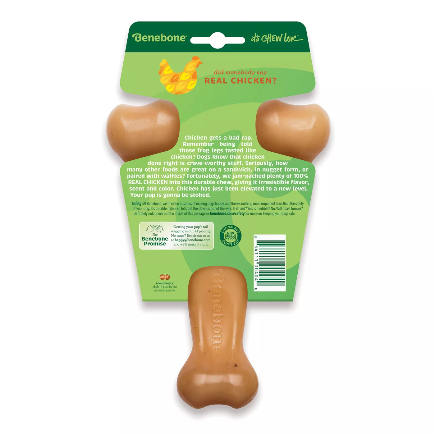 Benebone Wishbone Chicken Flavored Chew Dog Toy