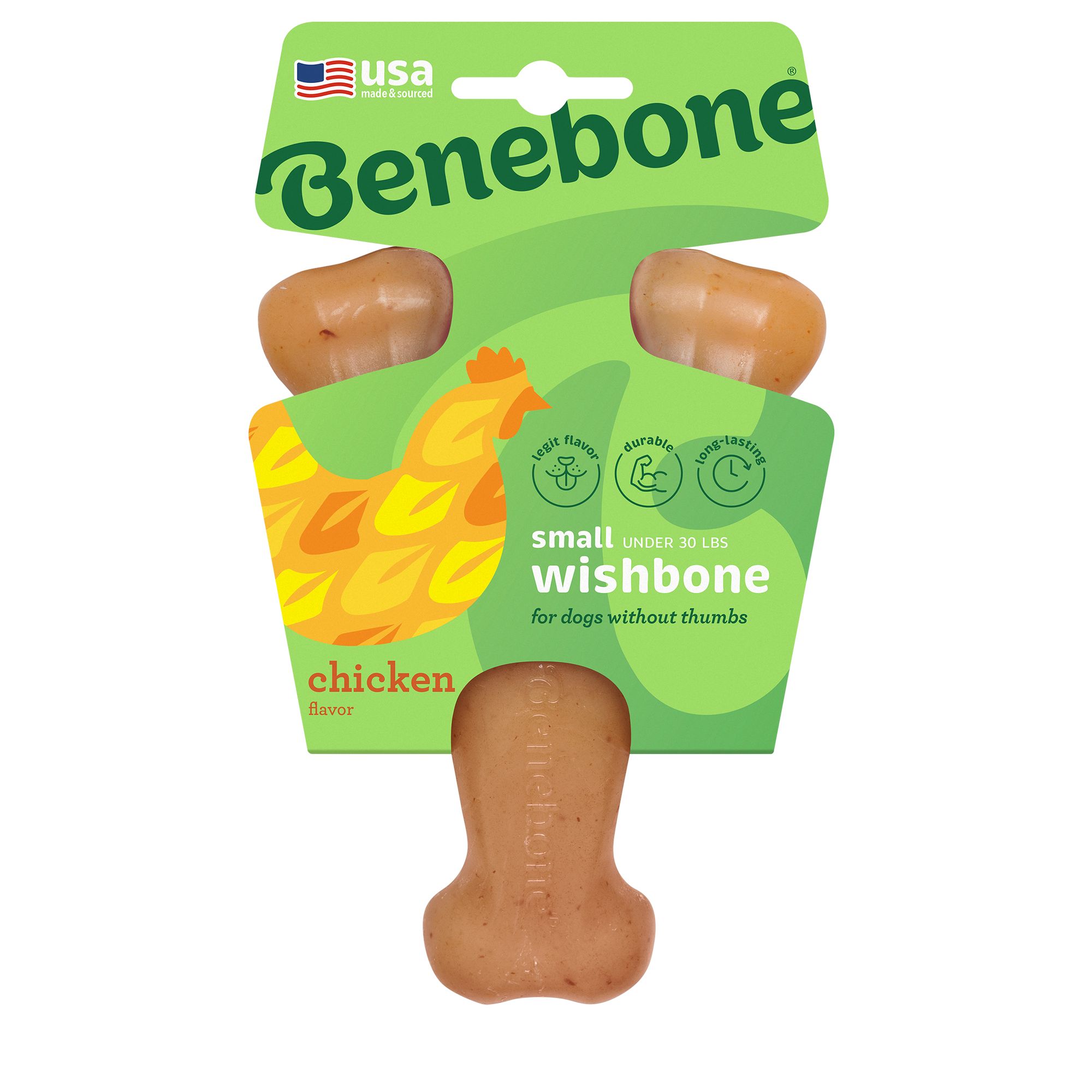 Benebone Wishbone Chicken Flavored Chew Dog Toy