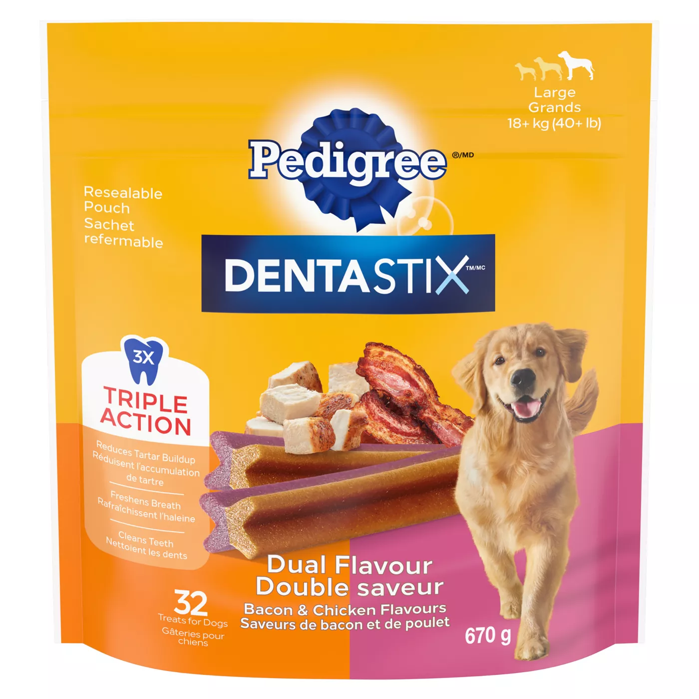 Pedigree Dentastix Dual Flavour Adult Dog Oral Care Dental Treats