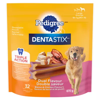 Product Pedigree Dentastix Dual Flavour Adult Dog Oral Care Dental Treats