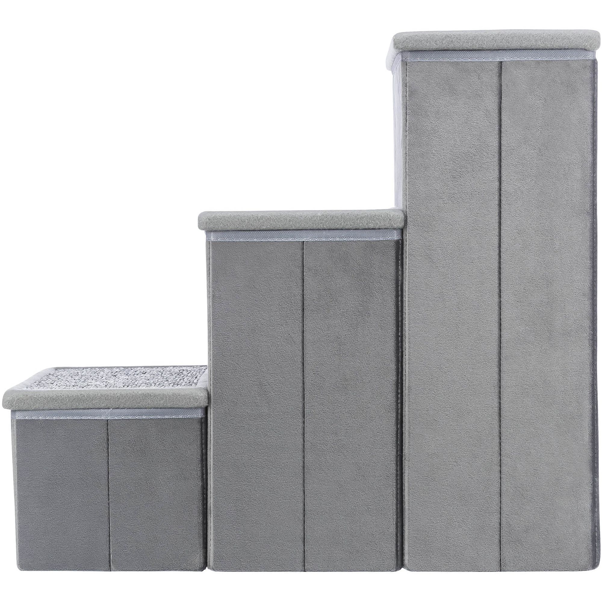TRIXIE Velour Foldable 3-Step Pet Stairs with Storage - thumbnail 4
