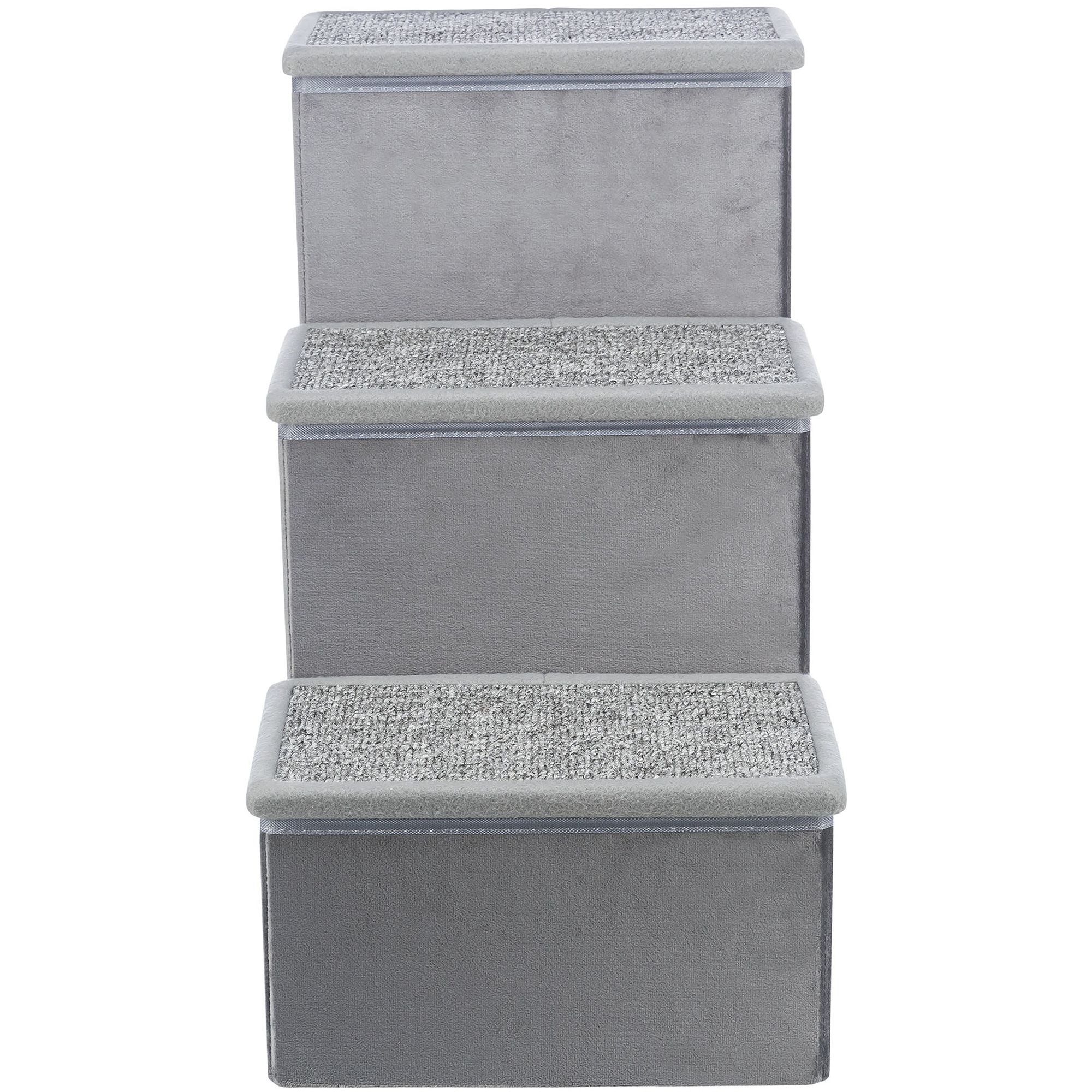 TRIXIE Velour Foldable 3-Step Pet Stairs with Storage - thumbnail 5