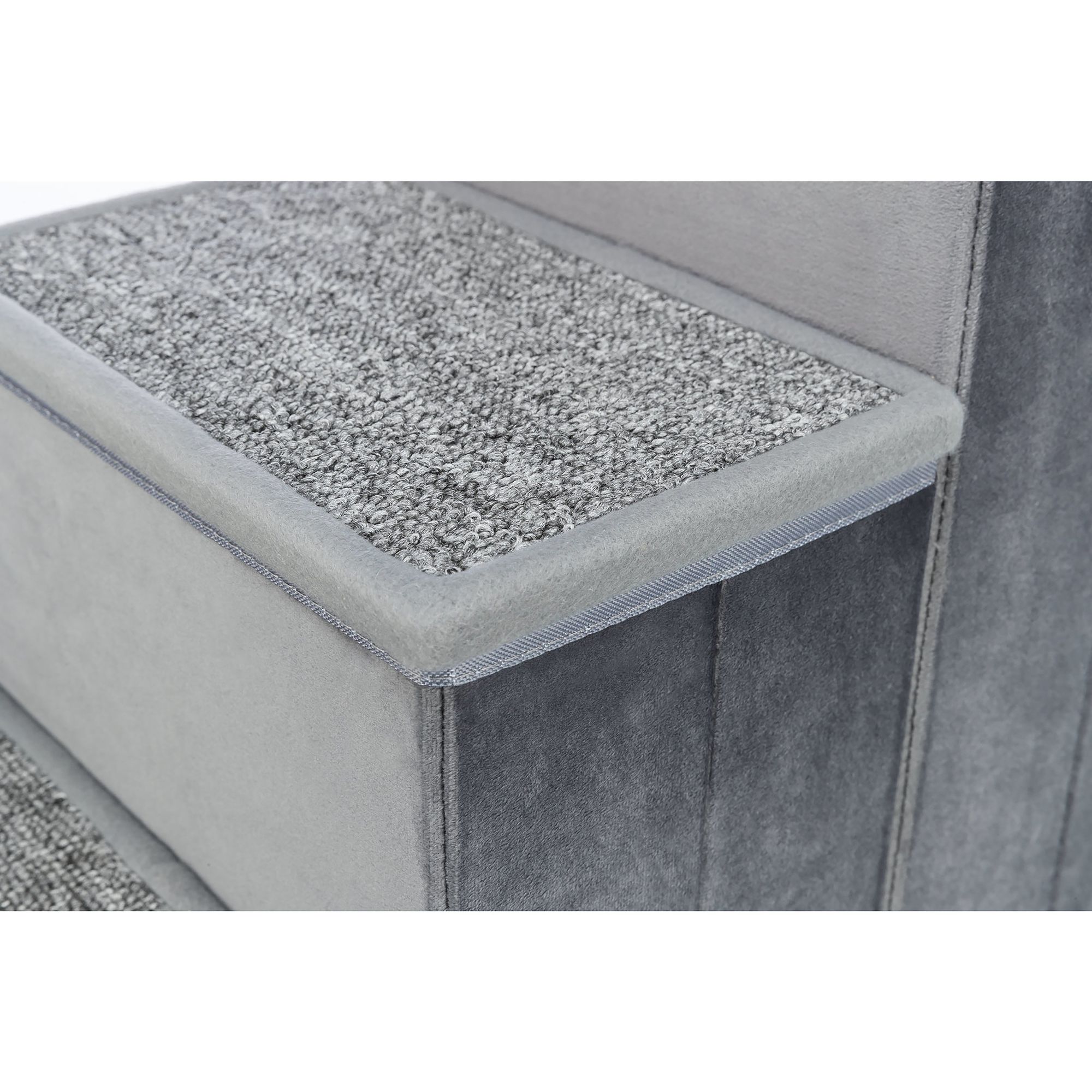 TRIXIE Velour Foldable 3-Step Pet Stairs with Storage - thumbnail 6