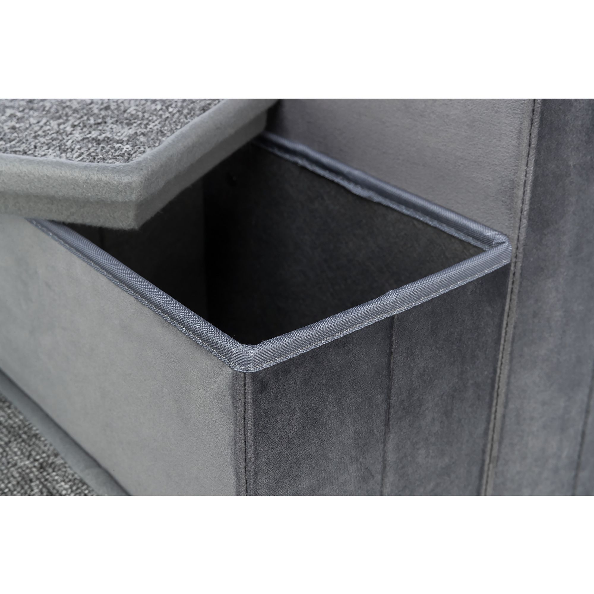 TRIXIE Velour Foldable 3-Step Pet Stairs with Storage - thumbnail 7