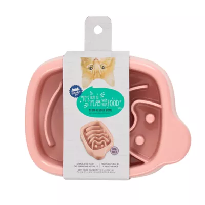 Product Whisker City® Pink Slow Feeder Cat Bowl