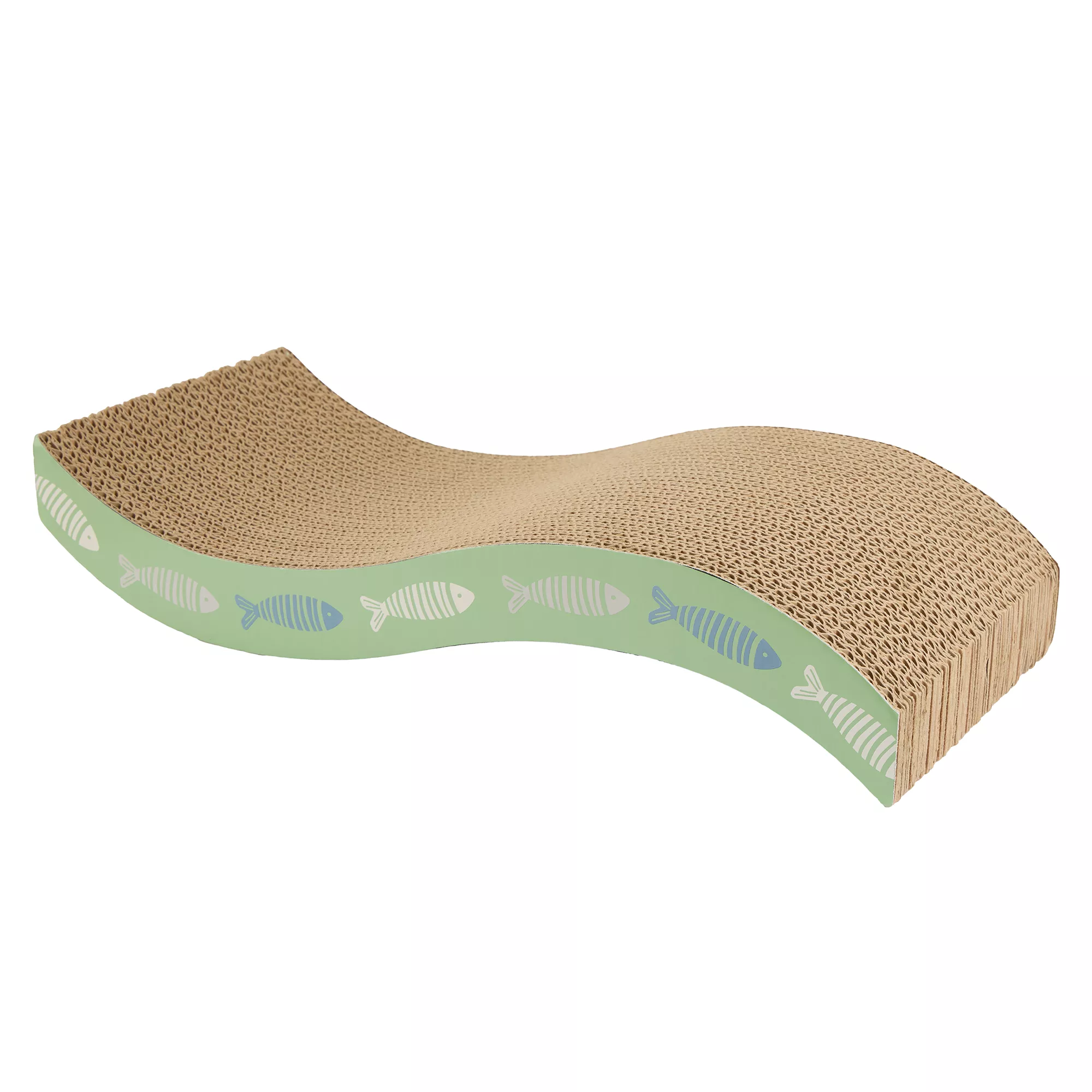 Whisker City® Fish Wavy Basic Corrugate Cat Scratcher