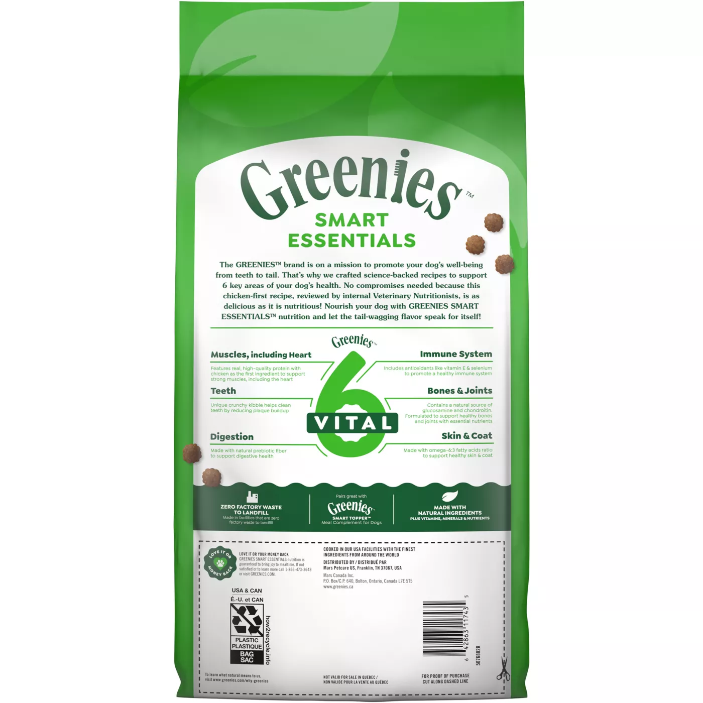 Greenies Smart Essentials Small Breed Adult High Protein Dry Dog Food Chicken Rice 5.5 lb. Bag