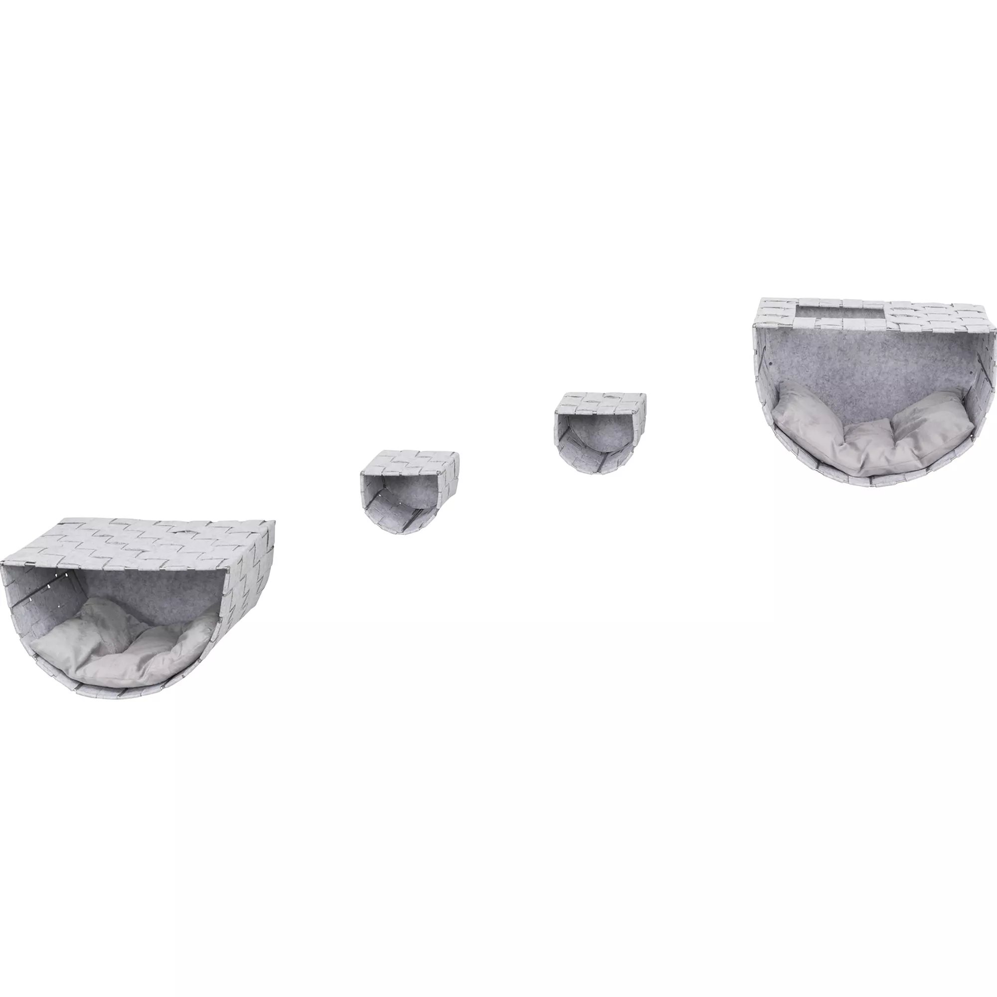 TRIXIE Frehi Wall Mount Cat Tree Set 2 Condos and 2 Steps