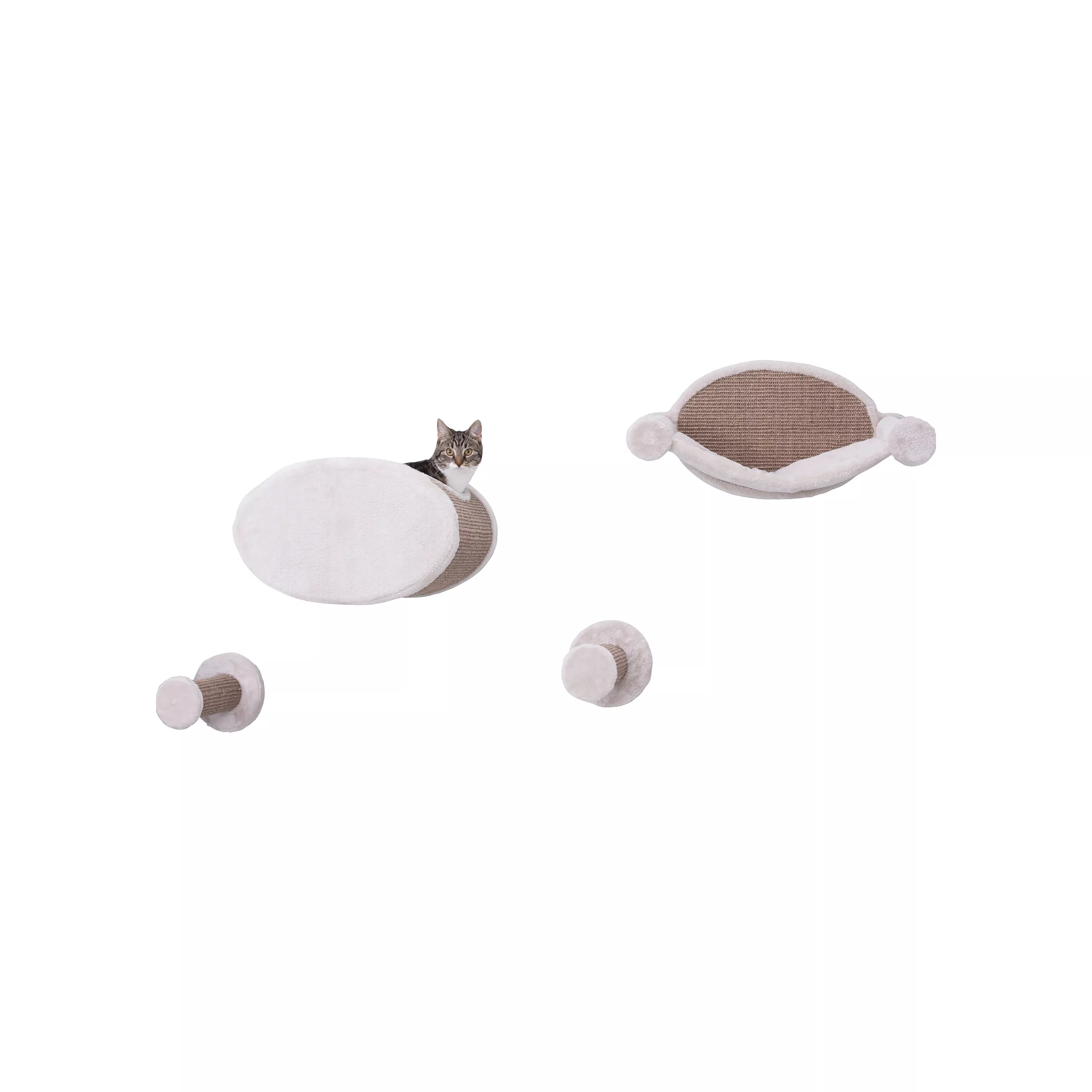 TRIXIE Wall Mounted Cat Lounge Set Hammock and Condo with Two Steps